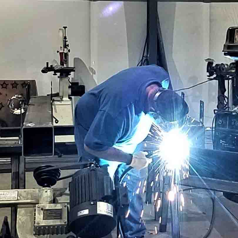 Picture of someone welding.